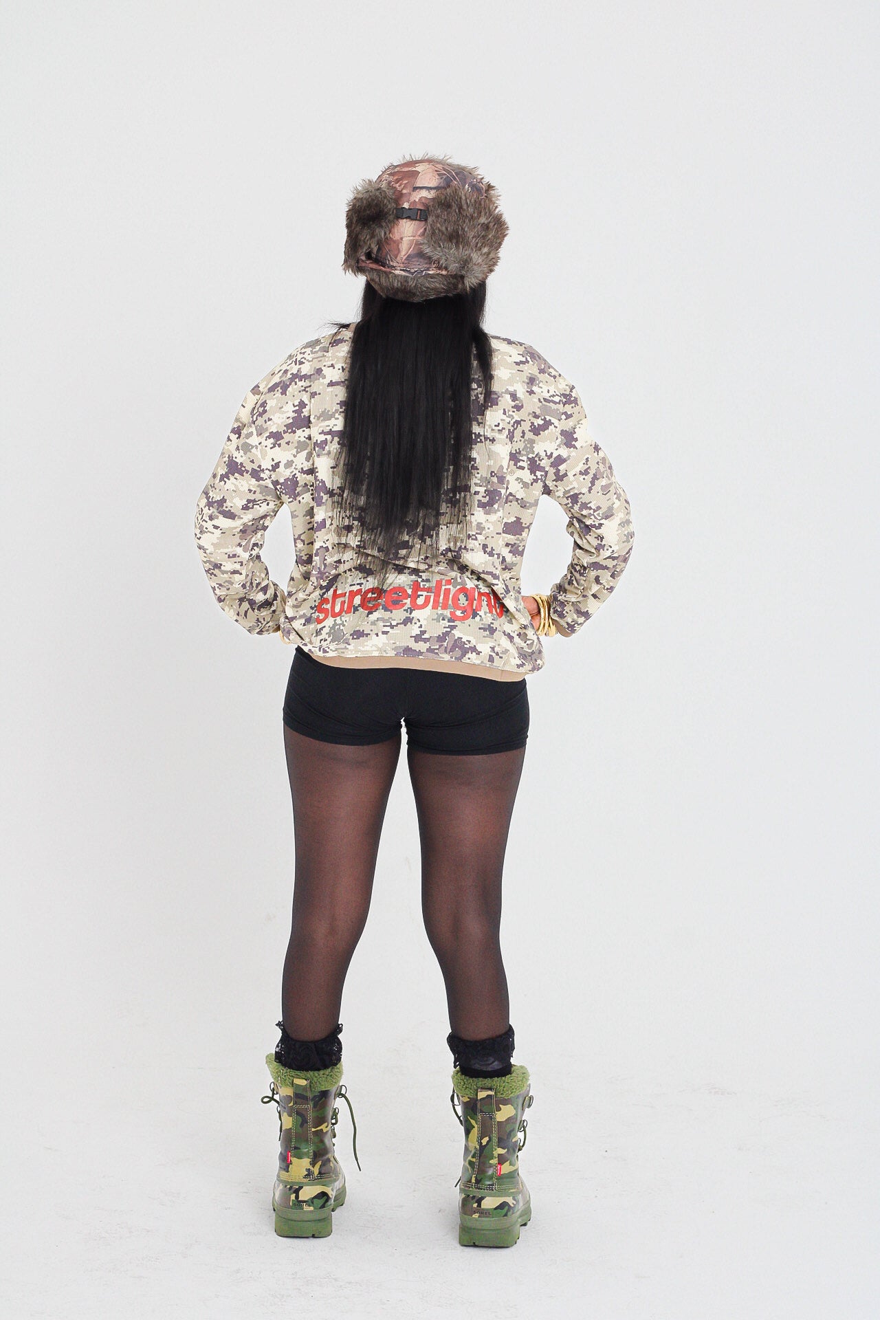 Tee long sleeve camo Military