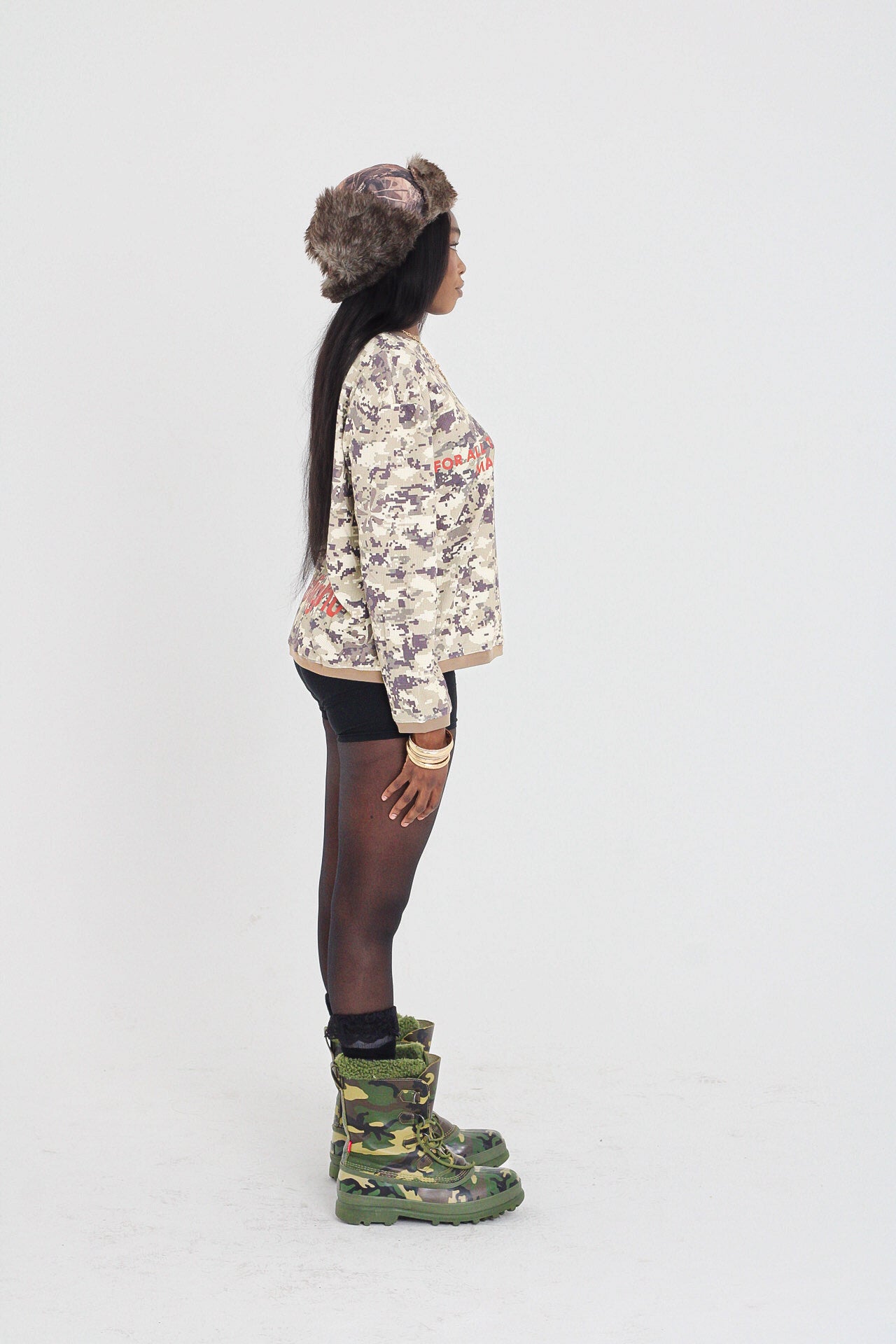 Tee long sleeve camo Military