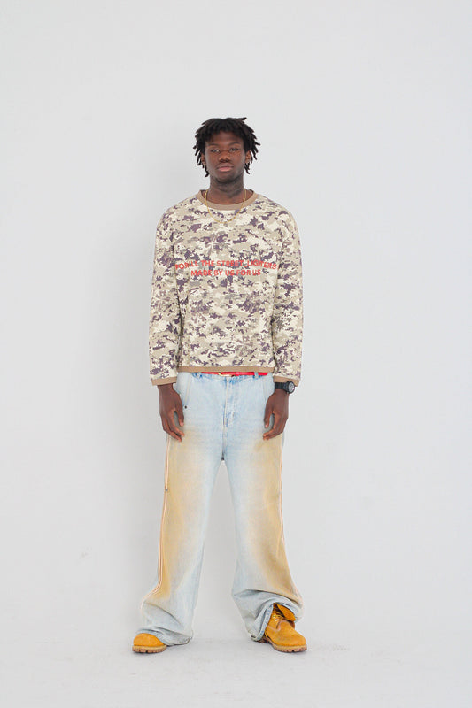 Tee long sleeve camo Military